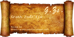 Grath Zsófia névjegykártya